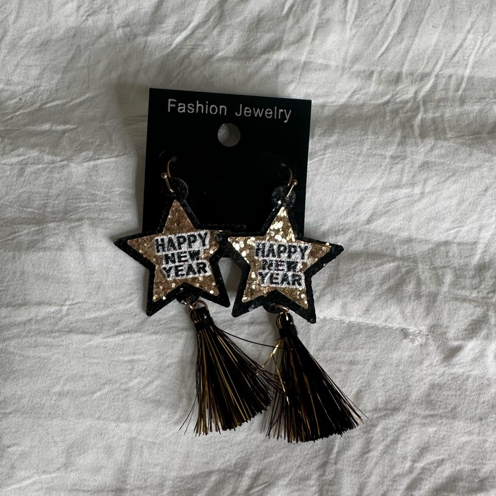 Happy New Year earrings